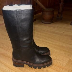 Arezzo size 6.5B 6.5 NEW Black Leather Moto Boots Brazil